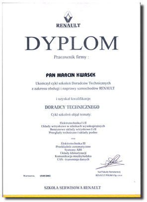 Dyplom COTECH